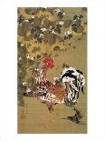 Japanese Rooster with Sunflower in Summer-Jyakuchu Ito-Giclee Print