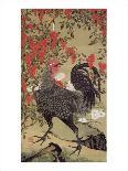 Japanese Rooster with Two Birds-Jyakuchu Ito-Giclee Print