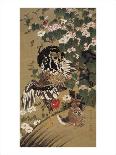 Japanese Roosters Hanging Out-Jyakuchu Ito-Giclee Print