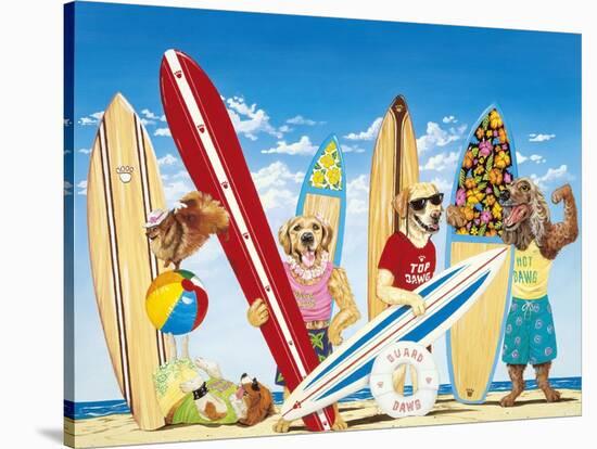 K-9 Surf Club-Scott Westmoreland-Stretched Canvas