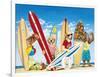 K-9 Surf Club-Scott Westmoreland-Framed Art Print