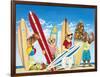 K-9 Surf Club-Scott Westmoreland-Framed Art Print