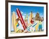 K-9 Surf Club-Scott Westmoreland-Framed Art Print