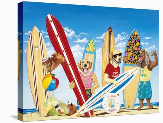 K-9 Surf Club-Scott Westmoreland-Stretched Canvas