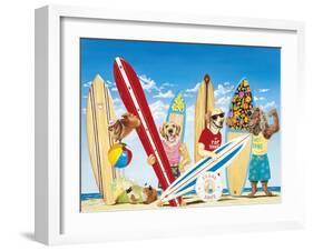 K-9 Surf Club-Scott Westmoreland-Framed Art Print