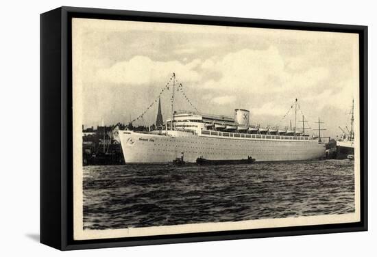 K.D.F. Schiff Robert Ley, Riesendampfschiff-null-Framed Stretched Canvas