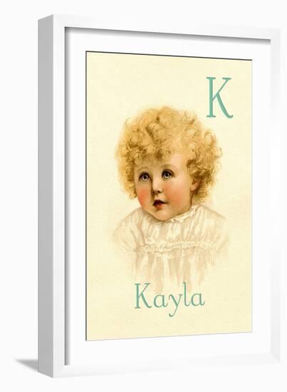 K for Kayla-Ida Waugh-Framed Art Print