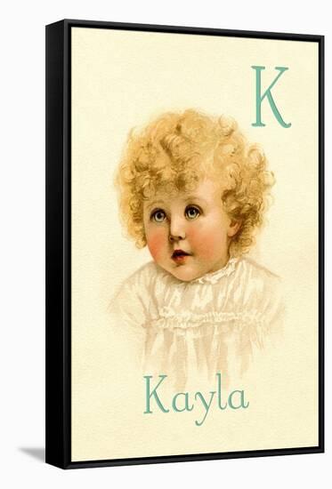 K for Kayla-Ida Waugh-Framed Stretched Canvas