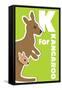 K For The Kangaroo, An Animal Alphabet For The Kids-Elizabeta Lexa-Framed Stretched Canvas