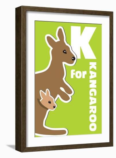 K For The Kangaroo, An Animal Alphabet For The Kids-Elizabeta Lexa-Framed Art Print