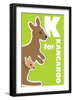 K For The Kangaroo, An Animal Alphabet For The Kids-Elizabeta Lexa-Framed Art Print