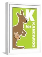 K For The Kangaroo, An Animal Alphabet For The Kids-Elizabeta Lexa-Framed Art Print