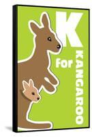 K For The Kangaroo, An Animal Alphabet For The Kids-Elizabeta Lexa-Framed Stretched Canvas