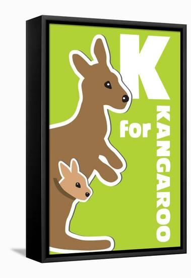 K For The Kangaroo, An Animal Alphabet For The Kids-Elizabeta Lexa-Framed Stretched Canvas