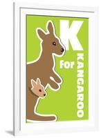 K For The Kangaroo, An Animal Alphabet For The Kids-Elizabeta Lexa-Framed Art Print