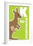 K For The Kangaroo, An Animal Alphabet For The Kids-Elizabeta Lexa-Framed Art Print