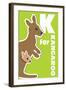 K For The Kangaroo, An Animal Alphabet For The Kids-Elizabeta Lexa-Framed Art Print