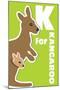 K For The Kangaroo, An Animal Alphabet For The Kids-Elizabeta Lexa-Mounted Art Print