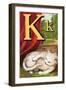 K For the Kitten That Plays With Its Tail-Edmund Evans-Framed Art Print