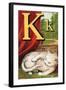 K For the Kitten That Plays With Its Tail-Edmund Evans-Framed Art Print