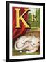 K For the Kitten That Plays With Its Tail-Edmund Evans-Framed Art Print