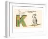 K is a Kangaroo-null-Framed Art Print