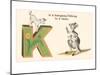 K is a Kangaroo-null-Mounted Art Print