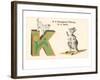 K is a Kangaroo-null-Framed Art Print