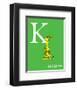 K is for Kangaroo (green)-Theodor (Dr. Seuss) Geisel-Framed Art Print