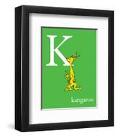 K is for Kangaroo (green)-Theodor (Dr. Seuss) Geisel-Framed Art Print