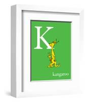 K is for Kangaroo (green)-Theodor (Dr. Seuss) Geisel-Framed Art Print