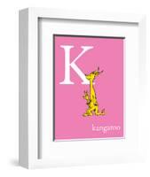 K is for Kangaroo (pink)-Theodor (Dr. Seuss) Geisel-Framed Art Print