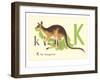 K is for Kangaroo-null-Framed Art Print
