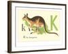 K is for Kangaroo-null-Framed Art Print