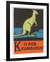 K is for Kangaroo-null-Framed Art Print