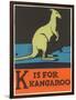 K is for Kangaroo-null-Framed Art Print