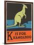 K is for Kangaroo-null-Framed Art Print