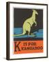 K is for Kangaroo-null-Framed Art Print