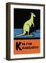 K is for Kangaroo-Charles Buckles Falls-Framed Art Print