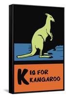 K is for Kangaroo-Charles Buckles Falls-Framed Stretched Canvas