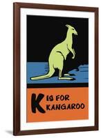 K is for Kangaroo-Charles Buckles Falls-Framed Art Print