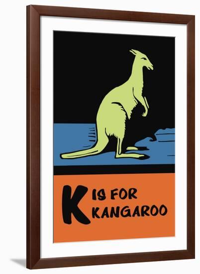 K is for Kangaroo-Charles Buckles Falls-Framed Art Print