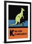 K is for Kangaroo-Charles Buckles Falls-Framed Art Print