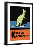 K is for Kangaroo-Charles Buckles Falls-Framed Art Print