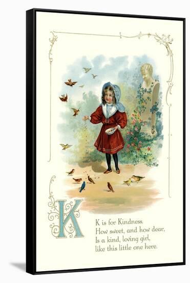 K is for Kindness-null-Framed Stretched Canvas