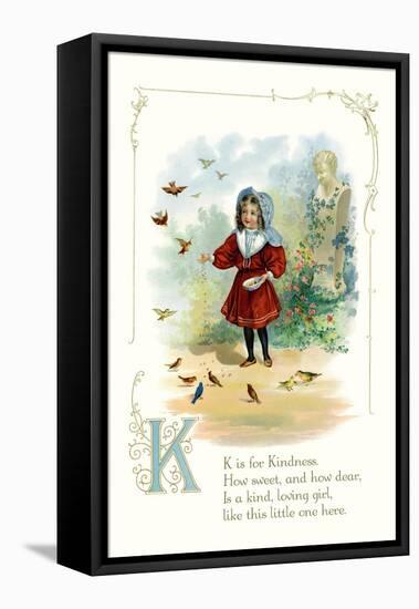 K is for Kindness-null-Framed Stretched Canvas