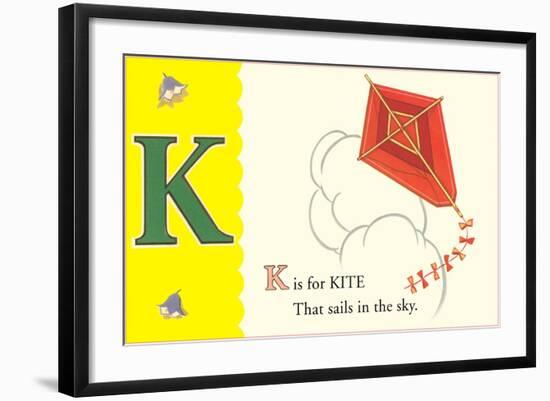 K is for Kite-null-Framed Art Print