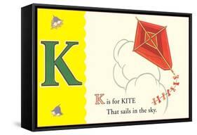 K is for Kite-null-Framed Stretched Canvas