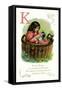 K is for Kitten-null-Framed Stretched Canvas