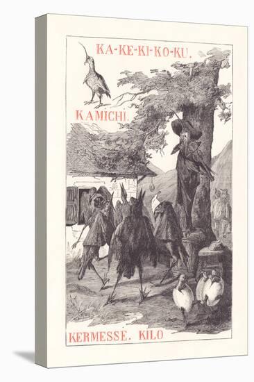 K: KA KE KI KO KU - Kamichi - Fair — Kilo,1879 (Engraving)-Fortune Louis Meaulle-Stretched Canvas